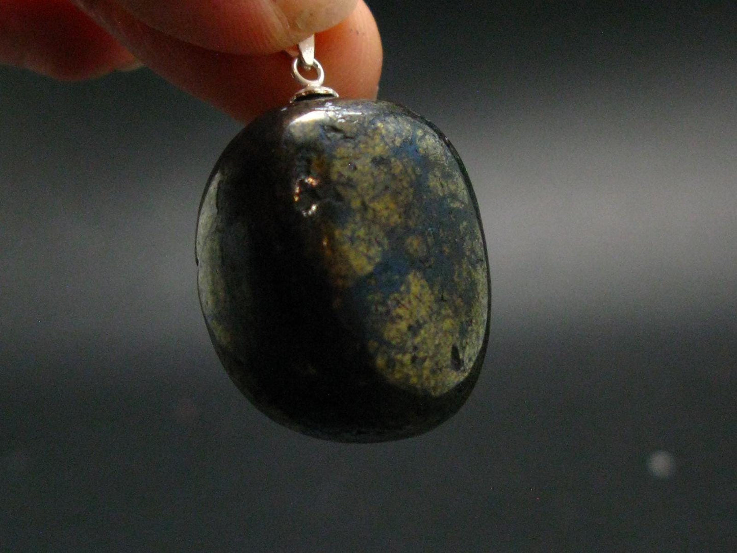 Covelite Covellite Crystal Silver Pendant From Peru - 1.3" - 20.76 Grams