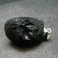 Tibetan Black Tektite Silver Pendant From Tibet - 1.1" - 5.74 Grams