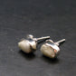 Phenakite Phenacite Silver Stud Earrings From Nigeria - 1.23 Grams