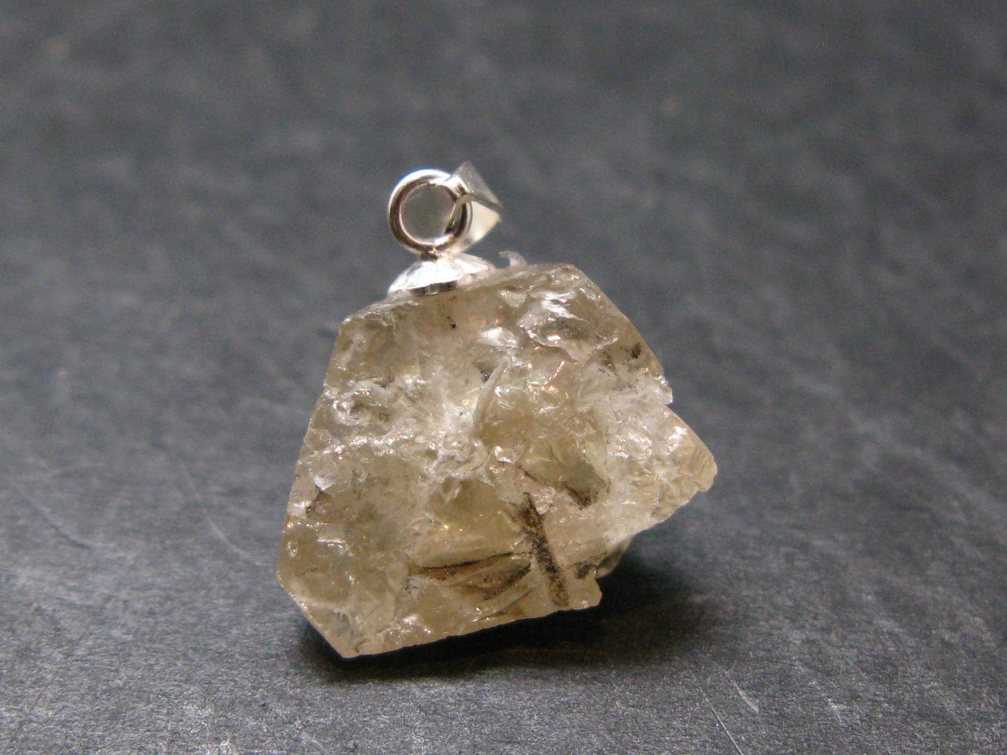 Cerussite Cerusite Crystal Silver Pendant From Morocco - 0.8" - 4.39 Grams