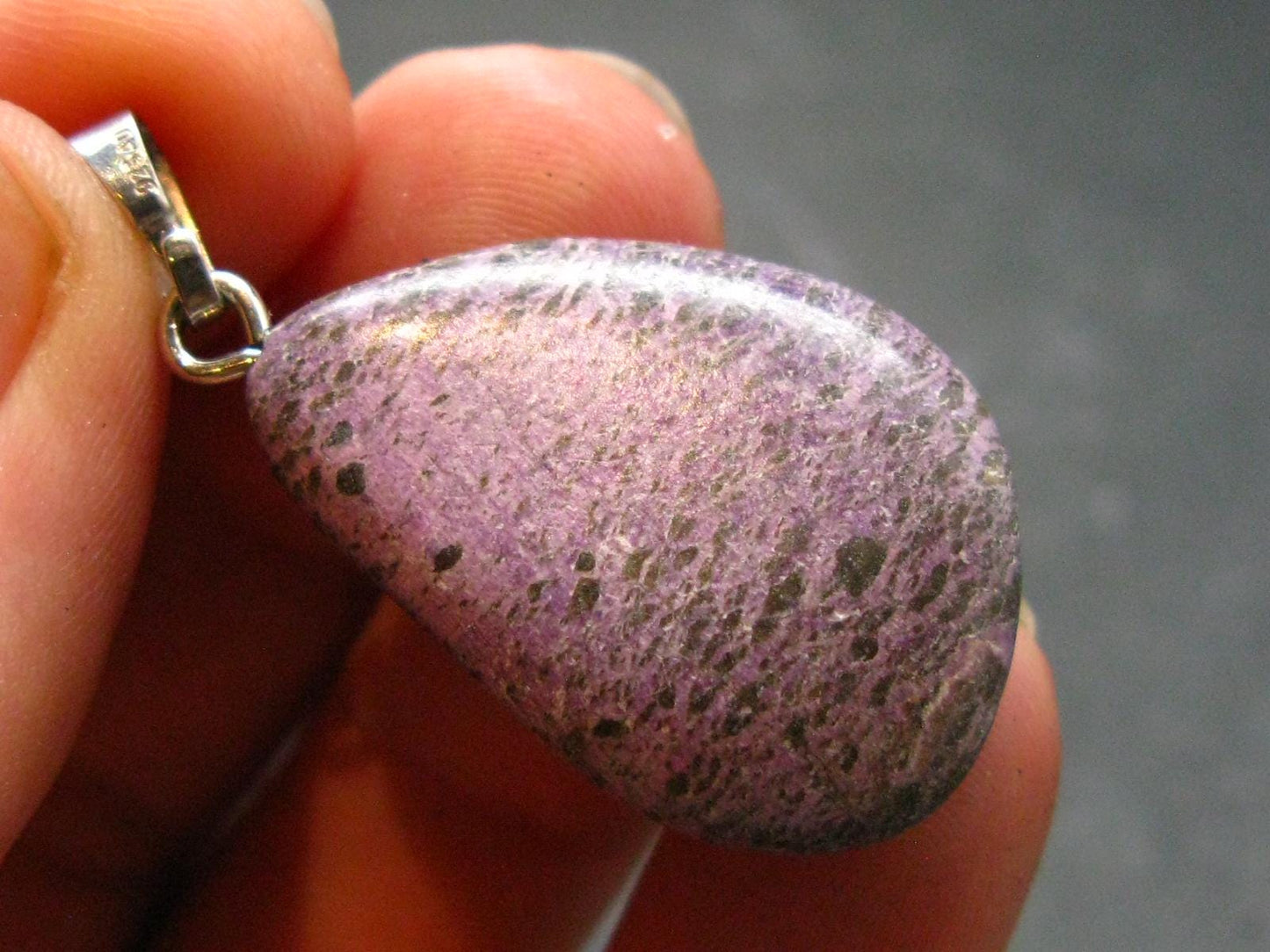 Rare Silver Stichtite Pendant from Australia - 1.8"