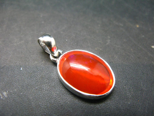 Flashes of Lightning!! Natural Opal 925 Sterling Silver Pendant from Ethiopia - 1.1" - 2.93 Grams