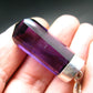 Genuine Rich Purple Faceted Amethyst Silver Pendant From Brazil - 2.1" - 14.48 Grams