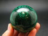 Amazing Rich Vivid Vibrant Green Malachite Sphere Ball From Congo - 2.1"