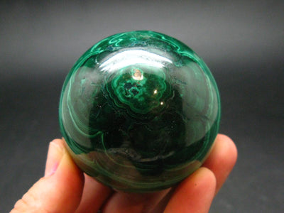 Amazing Rich Vivid Vibrant Green Malachite Sphere Ball From Congo - 2.1"