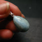 Rare Blue Larimar Pectolite Silver Pendant From Dominican Republic - 0.9"