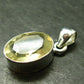 Gem Libyan Desert Glass Tektite Faceted Pendant Sterling Silver from Libya - 1.1" - 3.96 Grams