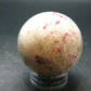 Large Cinnabar in Quartz Sphere from Peru - 161.76 Grams - 1.9"