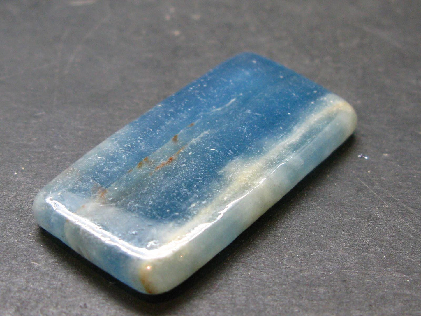 Nice Lemurian Aquatine Blue Calcite Tumbled From Argentina - 1.5" - 10.62 Grams