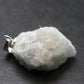 Rare Raw Blue Euclase Gem Crystal Silver Pendant from Zimbabwe - 1.0" - 3.70 Grams