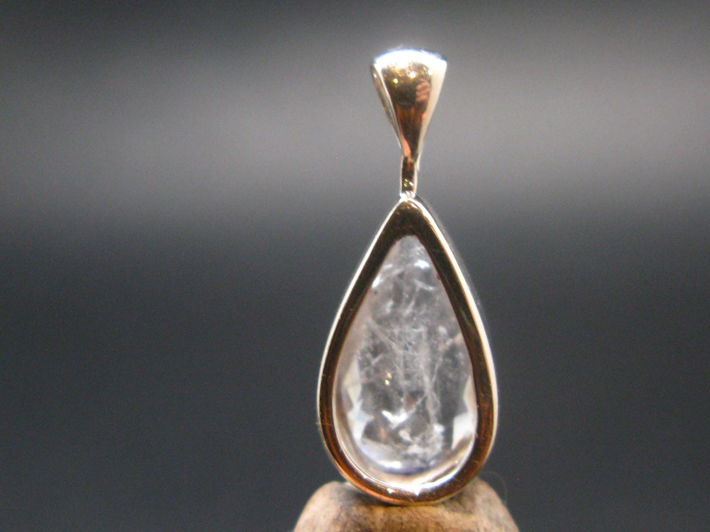 Gem Phenakite Phenacite Facetted Pendant from Russia - 1.96 Grams - 0.8"