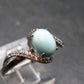 Larimar AAA Quality Sterling Silver Ring - Size 9.25 - 2.70 Grams