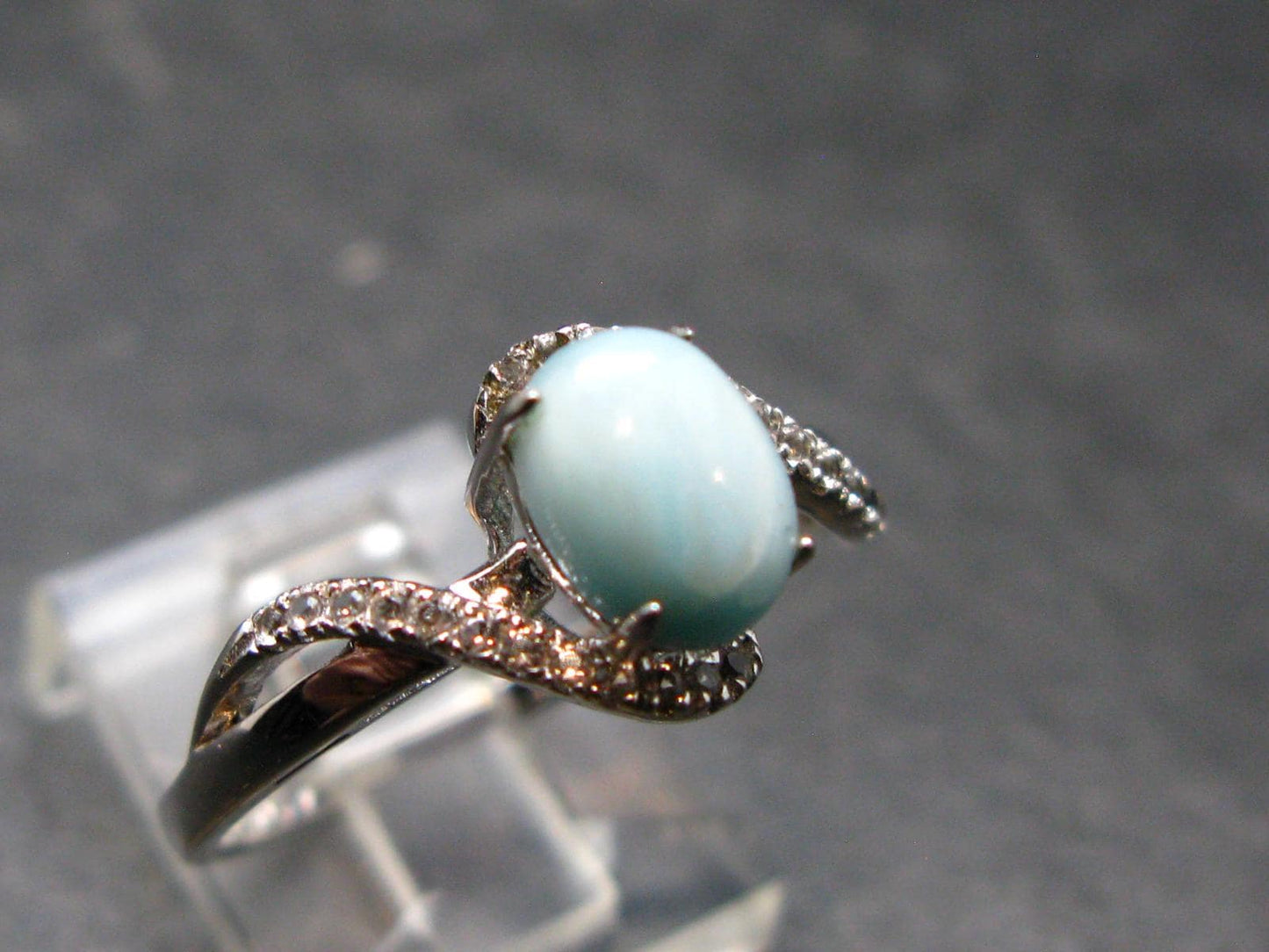 Larimar AAA Quality Sterling Silver Ring - Size 9.25 - 2.70 Grams