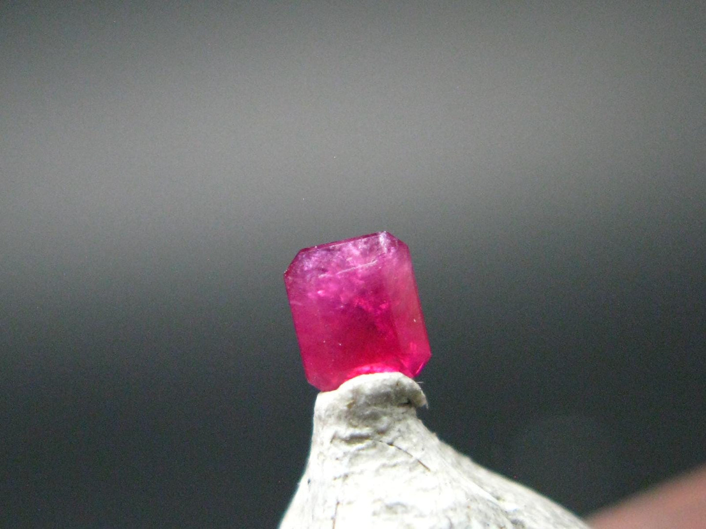 Beautiful Rare Gem Bixbite Red Beryl Emerald Cut Stone From Utah USA - 0.17 Carats - 3.4x2.8mm