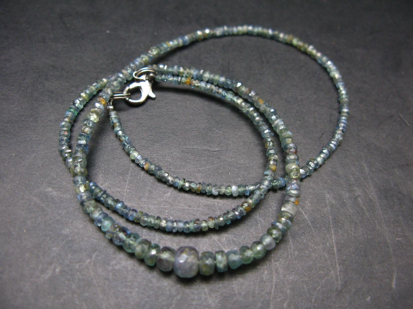 Extremely Rare Alexandrite Necklace - 19" - Rondelle Facetted Beads - 41 Carats