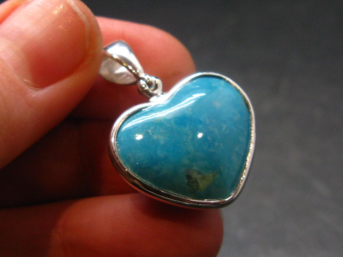 Turquoise Silver Pendant - 1.1" - 4.75 Grams