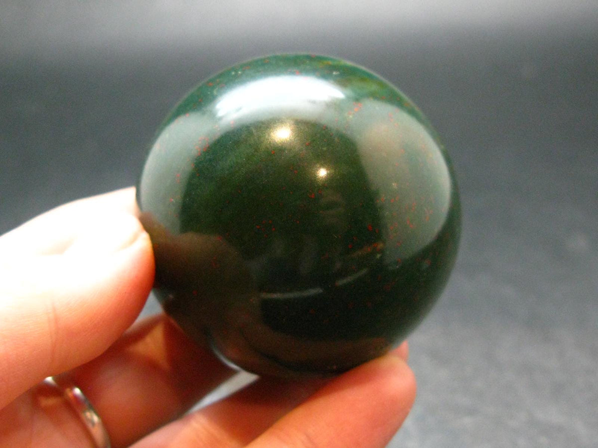 Bloodstone Sphere From India - 1.9" - 172.52 Grams