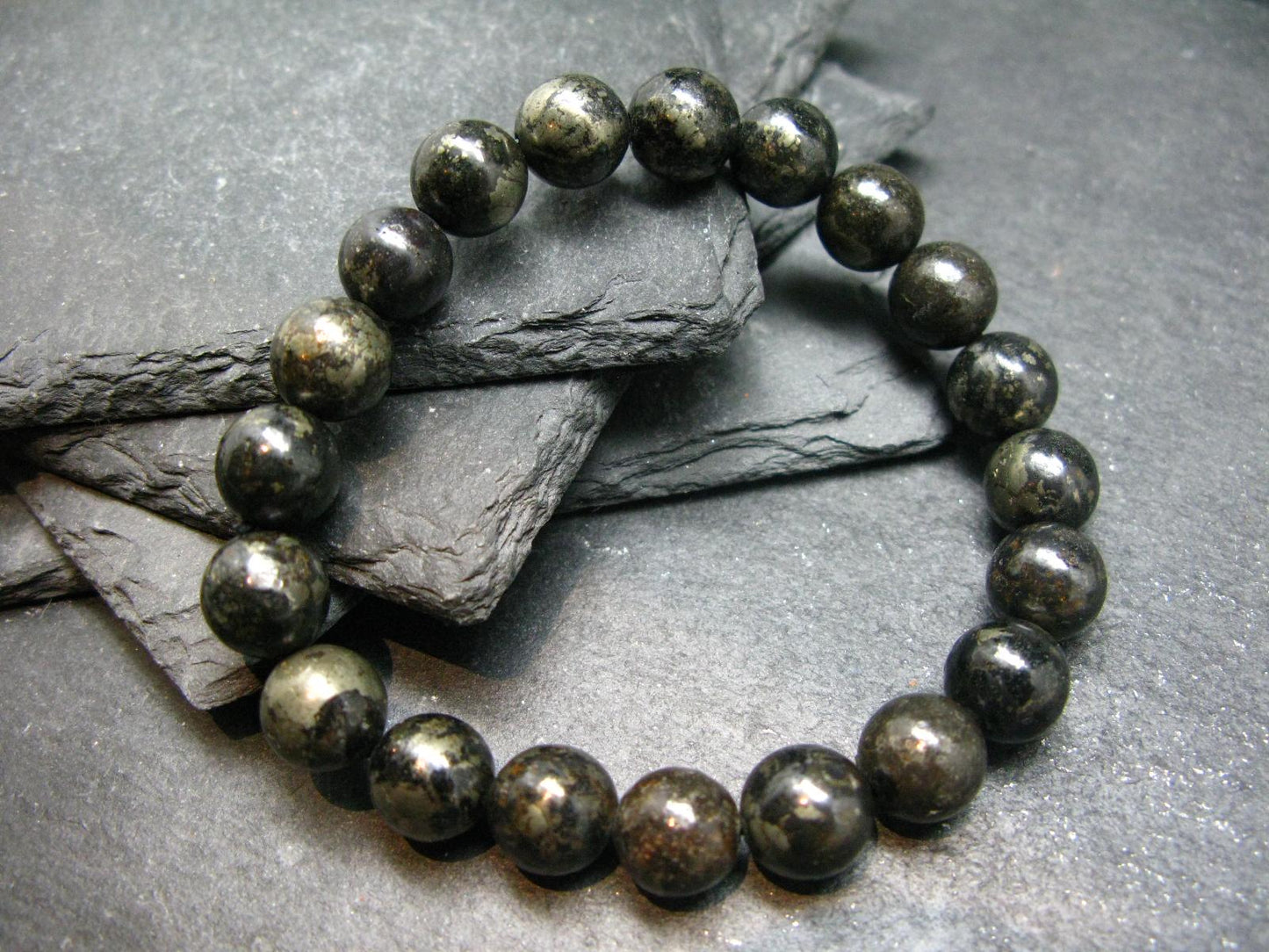 Healers Gold Genuine Bracelet ~ 7 Inches ~ 10mm Round Beads