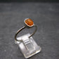 Spessartine Garnet Silver Ring From Tanzania - Size 8 - 2.05 Grams