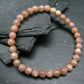 Pink Moonstone Genuine Bracelet ~ 7 Inches ~ 6mm Round Beads