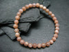 Pink Moonstone Genuine Bracelet ~ 7 Inches ~ 6mm Round Beads