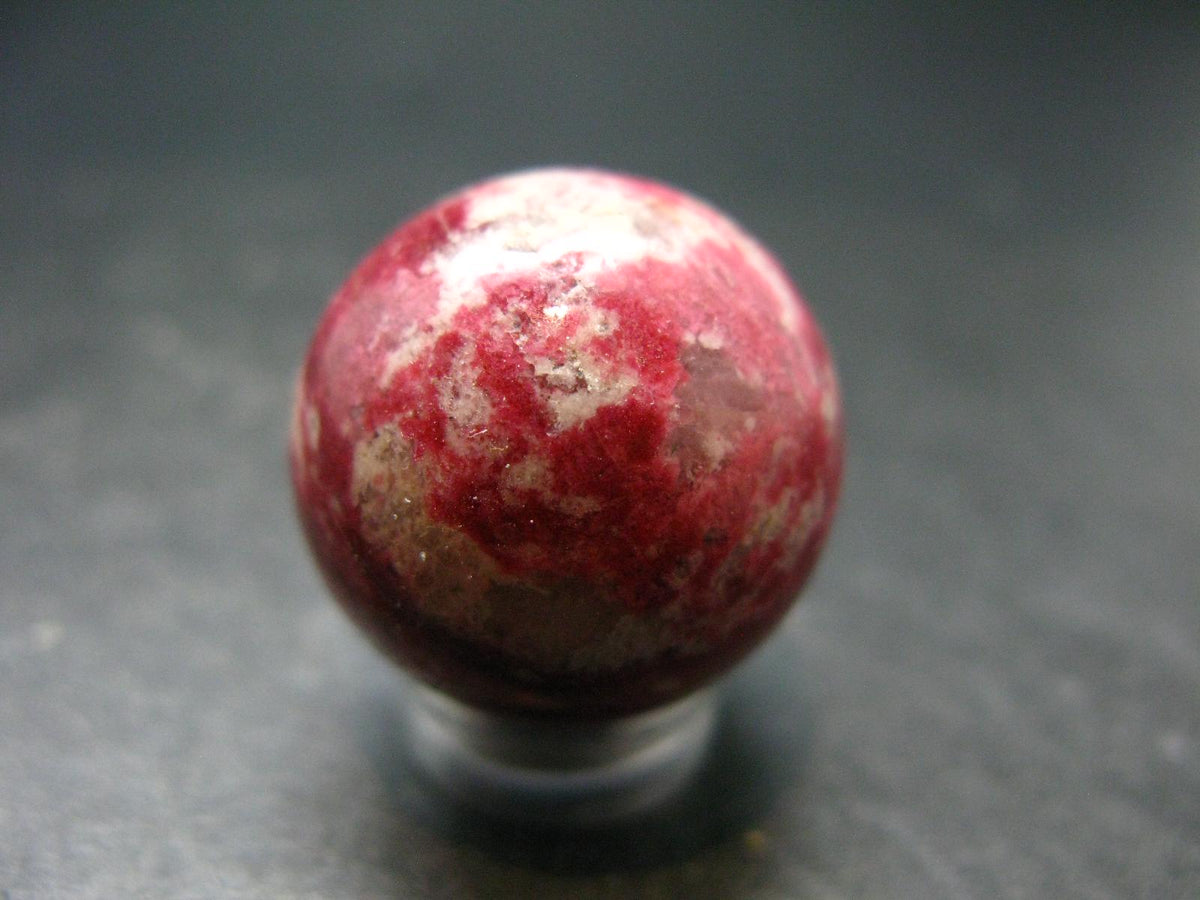 Rare Red Thulite Sphere Ball From Norway - 0.9" - 22.42 Grams