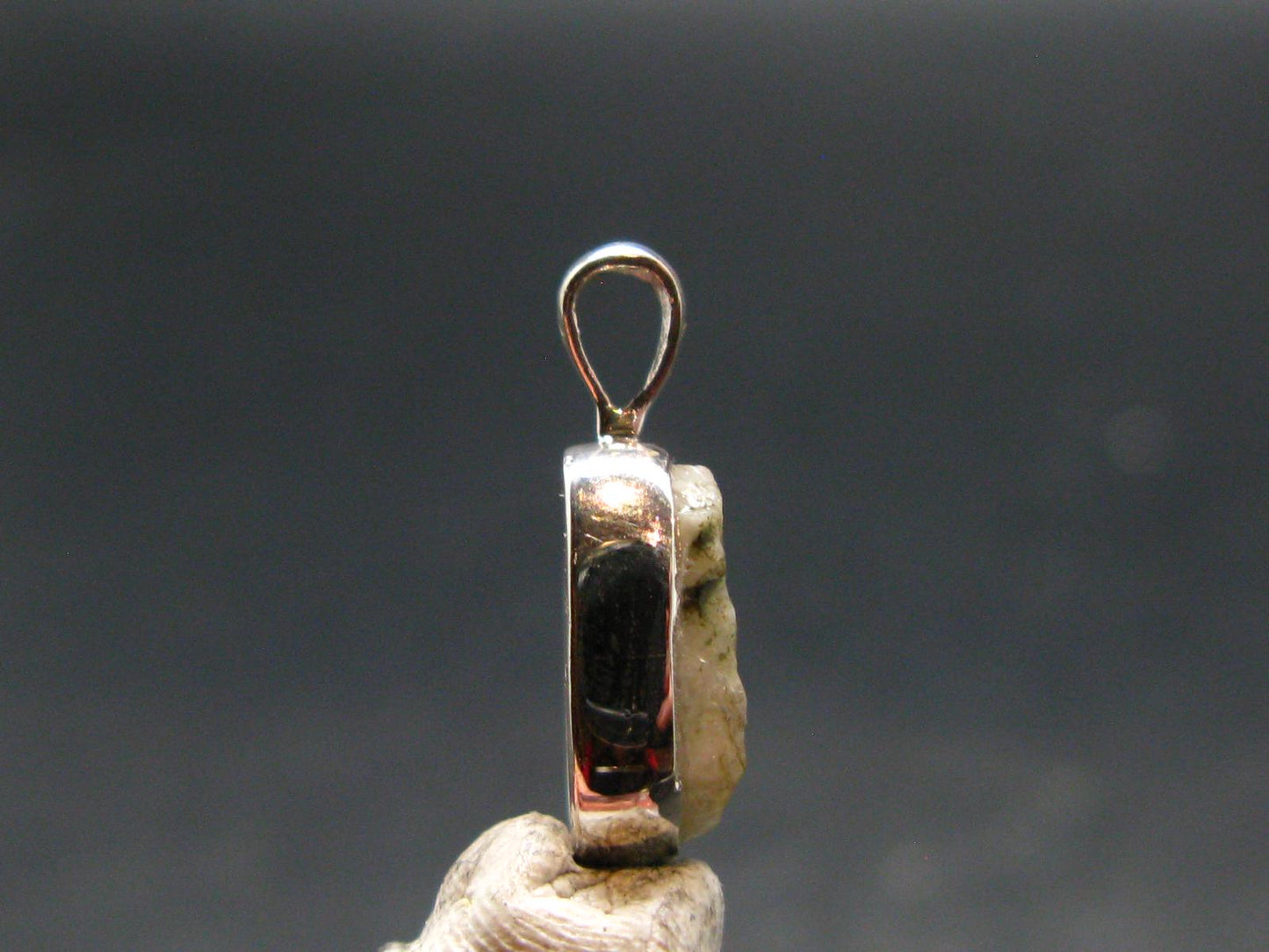 Phenakite Phenacite Silver Pendant from Brazil - 0.7 Inches - 1.25 Grams