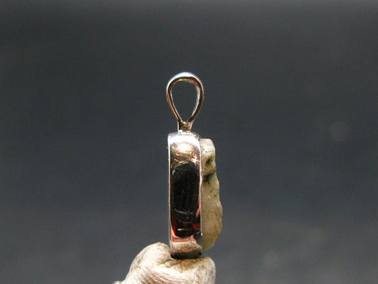 Phenakite Phenacite Silver Pendant from Brazil - 0.7 Inches - 1.25 Grams