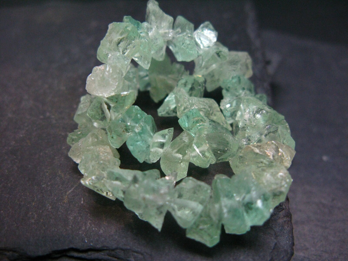 Hiddenite Spodumene Genuine Bracelet ~ 7 Inches ~ 10mm Crystal Beads