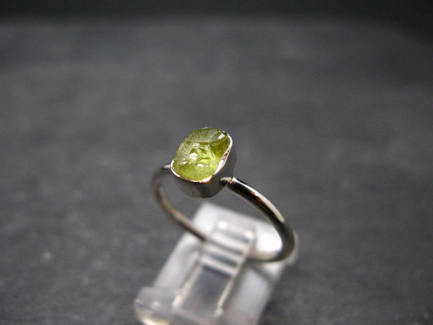 Chrysoberyl Silver Ring From Brazil - 1.95 Grams - Size 7