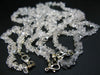 Set of Three Natural Clear Quartz Crystal Free Form Bead Necklace from Brazil - 17.5'' Each
