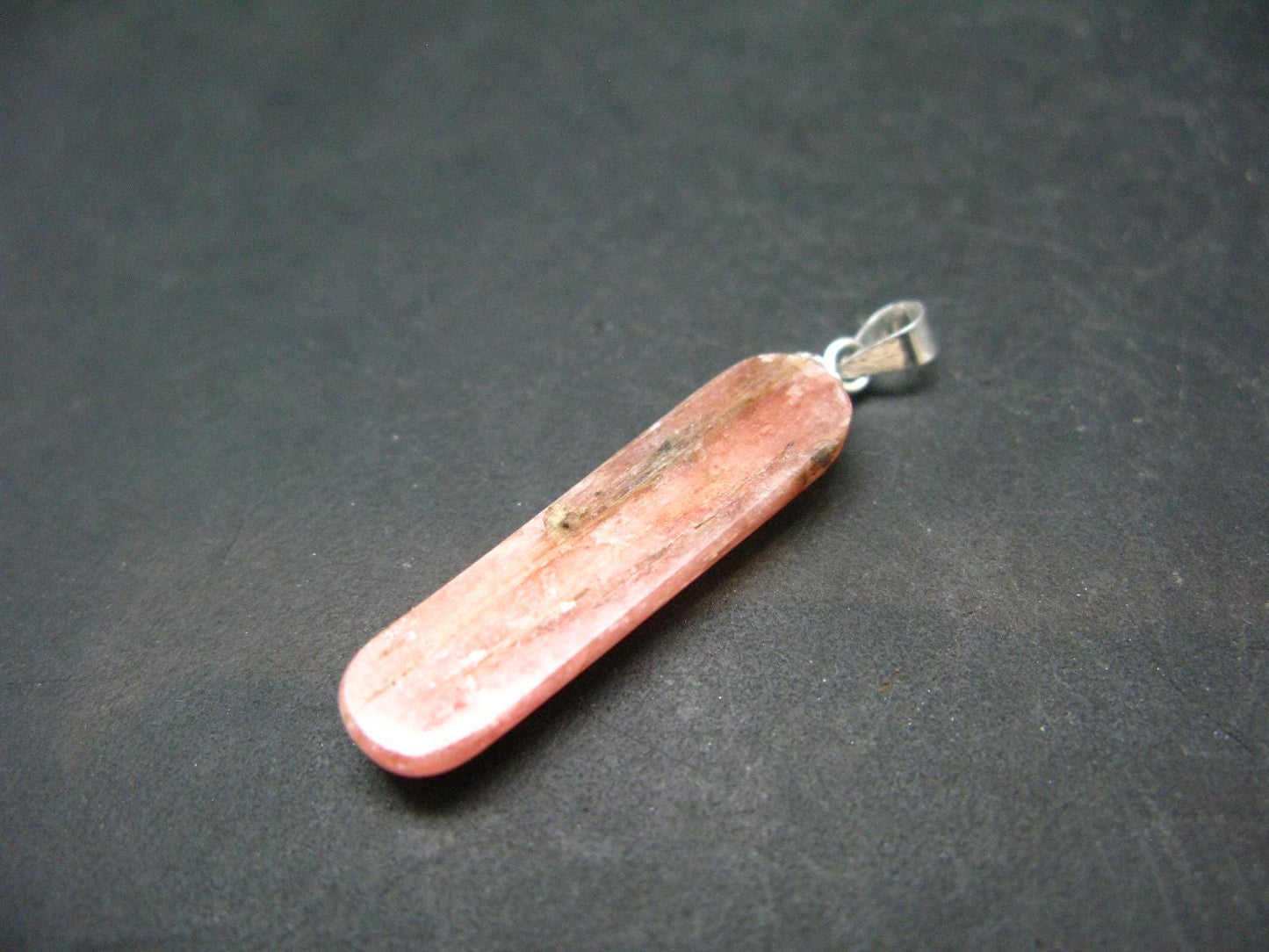 Serandite Crystal Cabochon Silver Pendant From Canada - 1.4" - 1.99 Grams