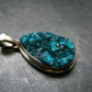 Dioptase Crystal Silver Pendant from Congo - 5.70 Grams - 1.4"