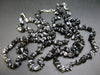 Set of Three Natural Snowflake Obsidian Free Form Bead Necklace from USA - 17.5'' Each