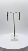 Green Helenite Hoop Earrings – Sterling Silver Hoops with Helenite