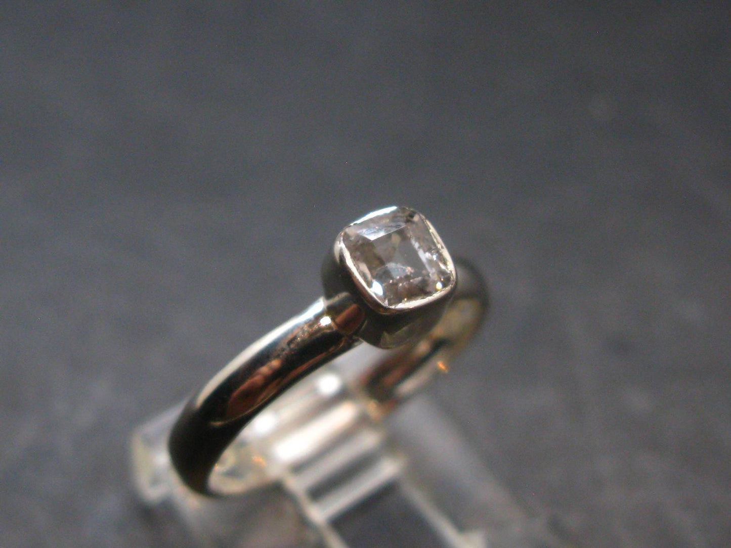 0.48 Carat Phenakite Phenacite Gem Sterling Silver Size 6 Ring from Russia - 1.59 Grams