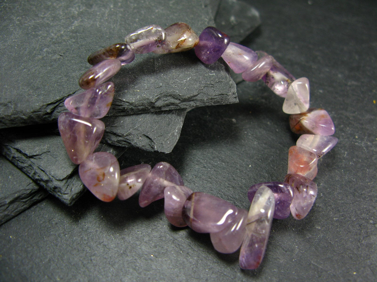 Auralite 23 Genuine Bracelet ~ 6.5 Inches ~ 12mm Tumbled Beads
