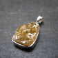 Large Natural Agni Gold Danburite Sterling Silver Pendant from Tanzania - 1.0" - 3.38 Grams