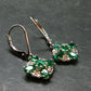 Gem Emerald Faceted Silver Earrings From Colombia - 2.59 Grams Total