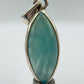 Grandidierite Pendant Marquise Cabochon Blue Green Gemstone Silver Necklace Natural Crystal Jewelry