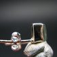 Blue Zircon Silver Stud Earrings from Cambodia - 1.23 Grams
