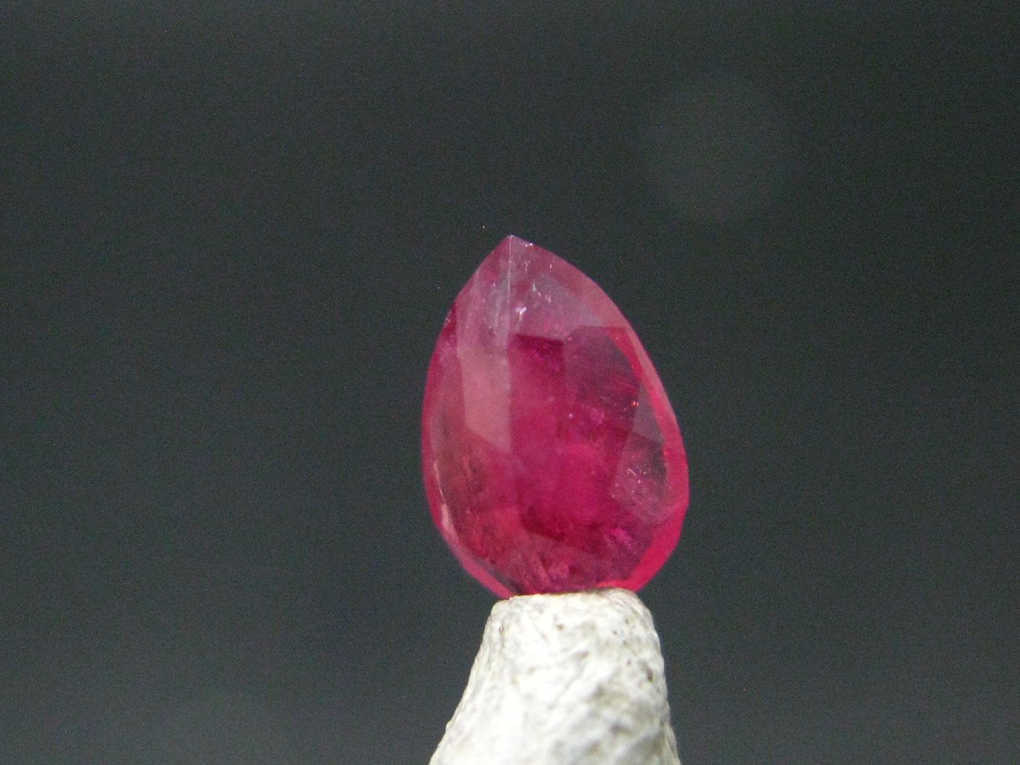 Beautiful Rare Gem Bixbite Red Beryl Emerald Cut Stone From Utah USA - 0.45 Carats - 6.4x4.4mm