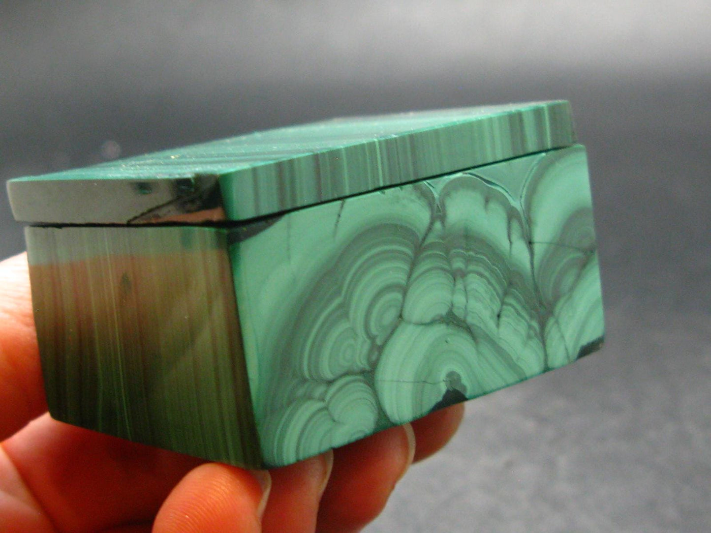 Rich Vibrant Green Malachite Box From Congo - 2.0" - 116.21 Grams