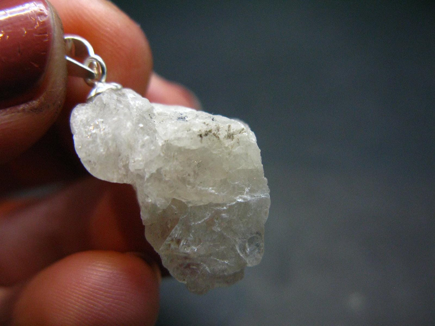 Nice Golden Amblygonite Crystal Silver Pendant from Brazil - 1.1" - 3.60 Grams