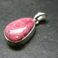 Thulite Silver Pendant From Norway - 1.2"