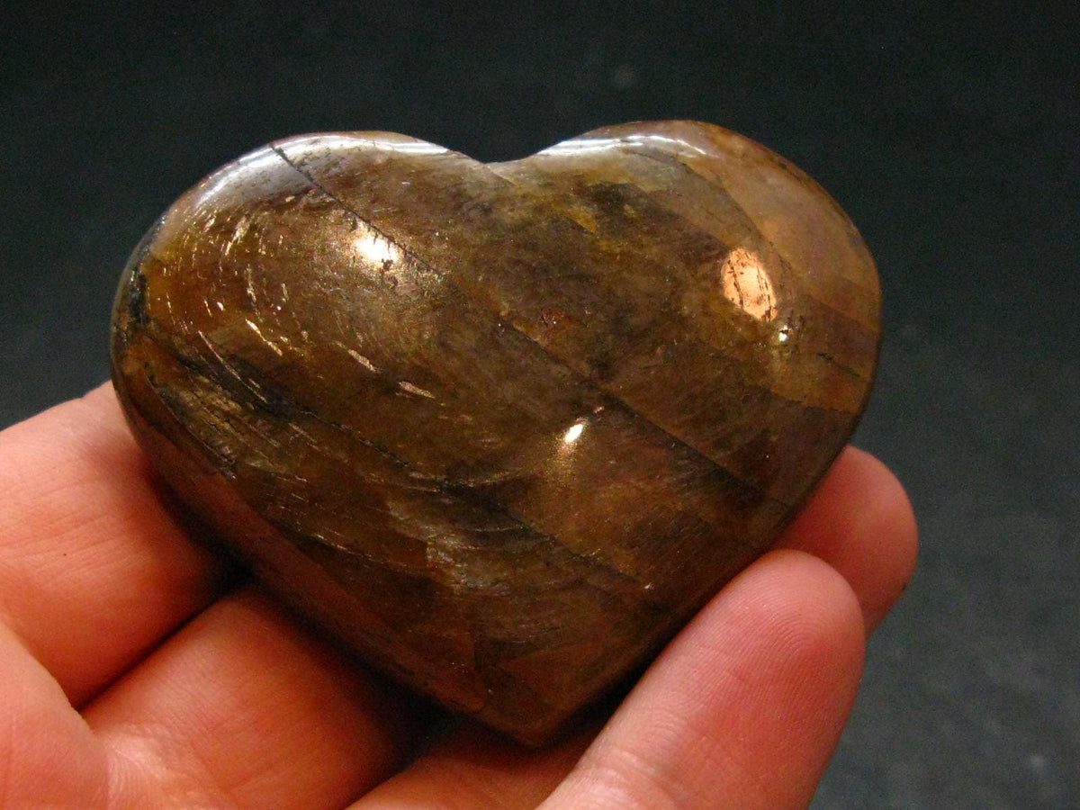 Yellow Sapphire Tumbled Heart From Sri Lanka - 1.7" - 81.34 Grams