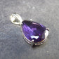 Large Genuine Rich Purple Faceted Amethyst Sterling Silver Pendant From Brazil - 1.2" - 4.65 Grams