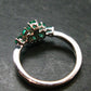 Emerald Faceted Silver Ring from Colombia - 2.71 Grams Total - Size 8