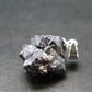 Metallic Silver Black Cuprite Sharp Octahedral Crystal Silver Pendant From Russia - 4.11 Grams