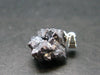 Metallic Silver Black Cuprite Sharp Octahedral Crystal Silver Pendant From Russia - 4.11 Grams